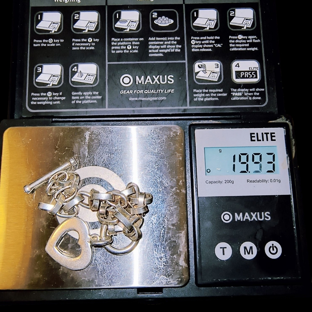 Silpada Sterling Silver Rolo Chain Heart Toggle Bracelet - Picture 10 of 12